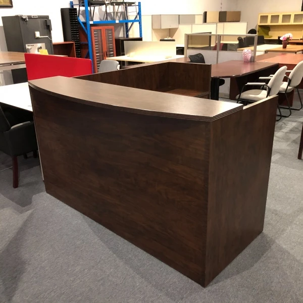 preowned l-shape receptionist desk