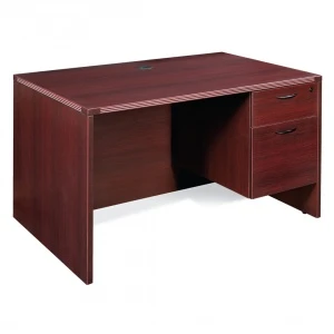 single person desk with pedestal