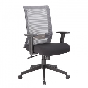 mesh back black chair with foam seat