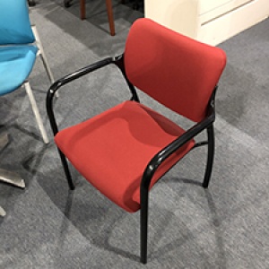 red preowned guest chair
