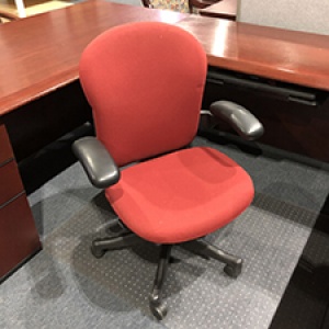 red preowned office chair